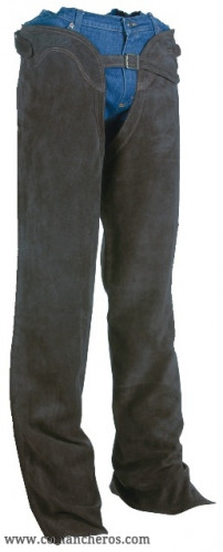 Chaps base in camoscio