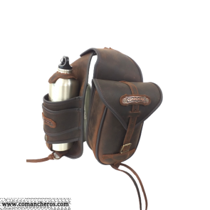 Bisaccia con Porta Borraccia cuoio