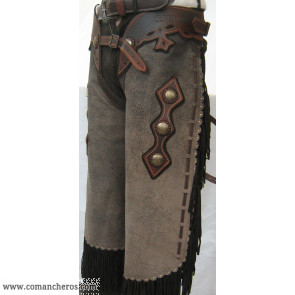 Chinks Comancheros  in  pelle nabuk per Team Penning    