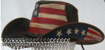Cappello Western con bandiera Americana in cuoio